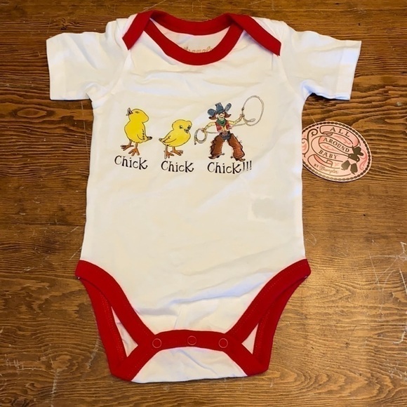 Wrangler Other - 𝅺🐣🐣🐄 Wrangler Chick Chick Chick onesie